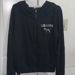 Black sequin Victoria secret hoodie